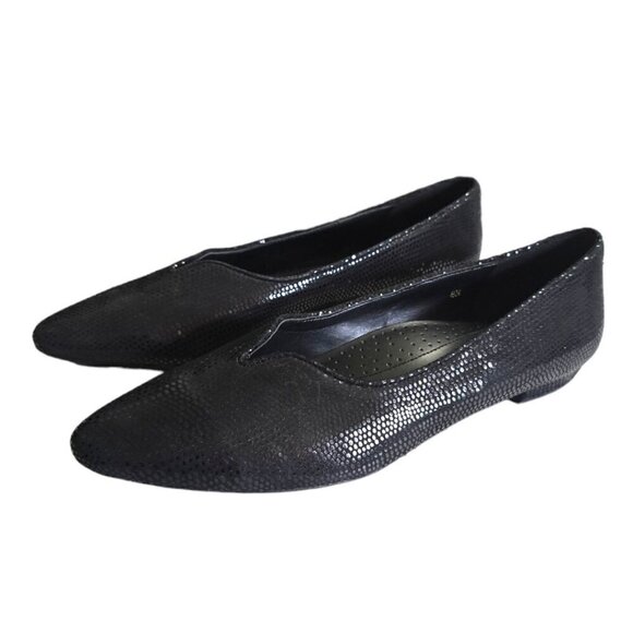 Vaneli Ganet Black Pointed Toe Flat Sz 8N - Picture 1 of 7